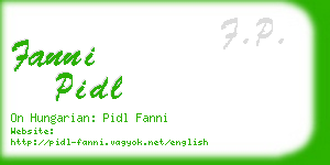 fanni pidl business card